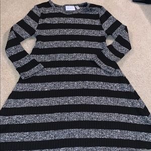 Black and grey striped dress (GIRLS)